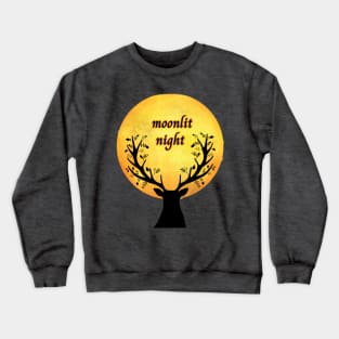 moon shadow,moonlit night Crewneck Sweatshirt